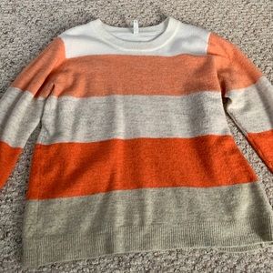 Orange and white Soyaconcept sweater